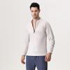 Tejido Térmico de Doble Cara Medio Cremallera Deportivo Exterior Casual Manga Larga Suéter para Hombre Secado Rápido Color Sólido Absorbe el Sudor