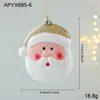 Novo Pingente de Plástico com Glitter Dourado Desenho Animado Decoração de Árvore de Natal Janela
