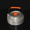 Tetera de Agua Estilo Camping para Exteriores de 1.1L Tetera de Aleación de Aluminio Duro Combinación de Juego de Ollas Estilo Camping Cafetera Estilo Camping