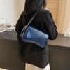 Bolso de hombro con hebilla magnética abatible de alta calidad, bolso de trabajo para mujer, moderno y sencillo, bolso cruzado portátil para debajo del brazo.
