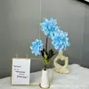Flor Artificial Dália de Três Cabeças Flores de Casamento Decoração para Auditório de Casamento Layout de Flores Decoração de Casa Celebratória para Fotografia na Internet
