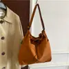 2024 Nuevo Bolso de Hombro Plegado con Cordón de Nailon Impermeable de Gran Capacidad para Viajes Casuales Bolso Cruzado Tipo Cubo