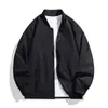 Jaqueta Masculina Nova de Primavera e Outono Solta Casual Gola Alta Jaqueta Estilo Coreano Tendência Versátil Jaqueta de Voo