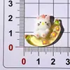 Lindos accesorios de resina translúcida de animales y frutas de dibujos animados para pinzas para el cabello DIY, accesorios para el cabello, fundas de teléfono con pegamento de crema e imanes para refrigerador