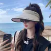 Gorra de sol de ala ancha para verano para mujer para ciclismo anti-ultravioleta sombrero para el sol visera 14cm