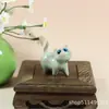 Pintura Flotante Gato Adornos de Escritorio de Madera Hechos a Mano Oso Violencia Jirafa Lindos Adornos Pequeños Regalo Asa Manual Creativa