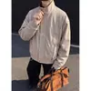 Em estoque: jaqueta de couro PU tie-dye estilo americano para motociclista, novidade do outono de 2026, casaco casual moderno para homens, corte solto, tamanho grande