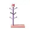 Bonito portavasos de rama de árbol con figura pequeña, tendedero para colgar tazas de té, decoración de escritorio girly con bloques de color para mesa de café en la sala de estar