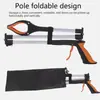 Pegador de Lixo Dobrável Aprimorado de 109cm, Ferramenta Pegadora de Metal, Prata