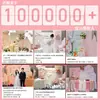 Decoração de Noivado Pacote Rosa 2026 Novo Alto Padrão Nicho Cenário de Fundo Layout Decorações de Cerimônia Placa de KT