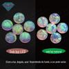 Huagang Gem Round Flat Base Rosto Liso Artificial Sintético Aobao OPAL Multi-Fire Cor Sintética OPAL Gem FI05