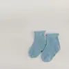 Meias de Verão Finas de Malha para Bebês Meninos e Meninas, Meias Infantis Lisas Pretas e Brancas de Corte Baixo com Bordas Dobradas que Não Apertam