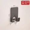 Gancho Adesivo Simples de Garra Dupla Sem Prego Gancho de Metal Espesso Sem Furo Gancho de Armazenamento Autoadesivo para Trás da Porta do Banheiro Venda por Atacado
