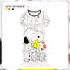 Pijama Feminino Verão Manga Curta Fino Desenho Animado Pequeno Fresco Fofo Estilo Ins Solto Camisola Doce Estudante Roupas de Casa