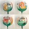 Nuevo balón redondo 4D de 22 pulgadas serie mundo animal tigre león leopardo impreso feliz cumpleaños papel de aluminio balón decorativo