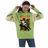 Sudadera con capucha de felpa con forro polar de Amazon para parejas de talla grande, sudadera con capucha empalmada transfronteriza, Chainsaw Man