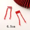 Ambiente festivo de vacaciones año nuevo borla roja cuentas de arroz pegatinas de tela flor para zapatos accesorios para el cabello clip de borde parche para zapatos bolsa ropa
