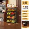 Prateleira de armazenamento para cozinha, carrinho pequeno, autoportante, multicamadas, móvel, multifuncional, para armazenar frutas e vegetais, e como prateleira de armazenamento geral