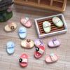 Nuevo par de pantuflas pegamento crema paquete de material para carcasa de teléfono móvil DIY pasador broche sonido vibrante joyería de resina para influencers