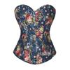 24 Venda por atacado transfronteiriça corset jeans estampa de rosa selo de cintura modelador de corpo colete corset de corpo para corte