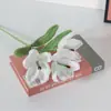 Producto de Flor de Hilo Terminada, Ramo Individual de Lirio Tejido a Crochet Puramente Hecho a Mano, Flor Artificial, Regalo de San Valentín, Flor Tejida a Mano