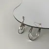 Pendientes de aro irregulares retorcidos de diseño único para mujer, estilo coreano, personalizados, sencillos, versátiles, elegantes pendientes de botón