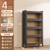 Estantería de Acero Jiayun con Puerta de Cristal Librería a Prueba de Polvo Gabinete de Almacenamiento de Múltiples Niveles de Pie para Sala de Estar Vitrina de Hierro para Coleccionables