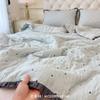 Juego de Edredón de Verano de Cuatro Piezas Edredón para Aire Acondicionado Edredón Fresco Estilo Dormitorio Juego Doble de Tres Piezas Edredón Delgado de Verano Lavable a Máquina a