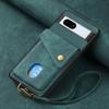 Adecuado para Funda de Teléfono con Tarjetero Google 11, Color Sólido Retro Ranura Múltiple para Tarjetas Correa Soporte, Funda de Cuero para Teléfono Pixel 10 Pro