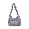 Novedad primavera y verano bolsa para el trabajo textura gofrada Señora bolsa de hombro de gran capacidad color liso bolsa plisada femenina