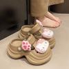 Zuecos de Verano para Mujer Antideslizantes de Suela Gruesa para Exteriores, Zuecos de Gato para Interior, Sandalias Mary Jane para Playa, Zuecos para Mujer