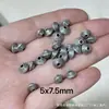 Anillo para trotar con cuentas retro de plata antigua de Shanxi, espaciador, cuenta cuadrada, mantras de seis caracteres, anillo para correr, plata de notoginseng, joyería literaria DIY para jugar