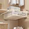 Prateleiras em Degraus para Guarda-Roupa, Divisores de Roupas, Porta-Roupas Íntimas Estilo Gaveta, Organizadores de Roupas para Armário, Cestas Extensíveis Deslizantes