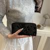 Monedero de Color Sólido Moderno Popular para Mujer 2025 Nuevo Bolso Clutch Largo Acolchado Simple con Múltiples Ranuras para Tarjetas