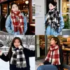 En Stock Bufanda Popular de Imitación Cachemir Moda de Año Nuevo Bufanda Versátil Estilo Coreano Atmósfera Bufanda de Angora Roja Navidad