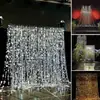 Cadenas de Lentejuelas para Boda Rojo Dorado Plateado Redondas Perlescentes Espejo Fondo de Escenario de Boda Decoración de Techo Cortinas Colgantes
