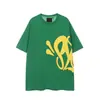 Transfronterizo Daifa SynaWord Calle Principal Hip Hop Estampado en Espuma Manga Corta Pantalones Cortos Traje Casual Hombre Hip Hop Americano Camiseta