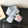 Cachecol para Bebê Outono e Inverno Desenho Animado Fofo Acolchoado à Prova de Vento para Meninos e Meninas Cruzado Protetor de Pescoço Contra o Frio Moderno