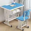 Escritorio Infantil, Escritorio de Escritura, Juego de Escritorio y Silla para Estudiantes de Primaria de Uso Doméstico para Niños y Niñas, Juego de Escritorio para Tareas de Altura Ajustable