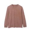 Otoño e invierno 230g algodón lavado agua vieja cuello redondo manga larga camiseta moda hombre marca retro holgada camiseta básica para hombre y mujer