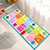 Tapete Criativo de Amarelinha Desenho Animado Decoração de Quarto Infantil Tapete de Chão Uso Doméstico Veludo Cristal Resistente a Manchas Fácil de Limpar Tapete de Cabeceira Pode Fazer Dropshipping