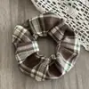 Novo Scrunchie Estiloso Xadrez Vermelho Alta Elasticidade Prendedor de Coque Acessório de Cabelo de Ano Novo Acessório de Cabeça Xadrez