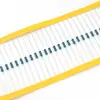 Venda Direta de Fábrica Resistor de Filme Metálico 1/4W Precisão 1% Anel de Cinco Cores Resistor 1R-1M Perna de Ferro Europeia Trançada
