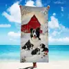 Toalla de Playa Nueva Transfronteriza Estampado de Animales Marinos Lindos Asiento de Playa para Nadar en la Costa Toalla de Baño