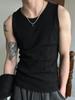 Colete masculino com rosca, elástico, casual, esportivo, camiseta, corrida, tamanho grande, fitness, sem mangas