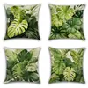 JITY2 dropshipping puede enviar al almacén de Yiwu funda de almohada de planta verde tropical de verano para Amazon cubierta de cojín trasero para patio transfronterizo