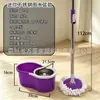 Mop Rotatório Mãos Livres para Pessoas Preguiçosas, Uso Doméstico, Mop de Limpeza em Um Passo com Balde, Conjunto Completo de Mop e Balde com Lavagem e Torção Integradas