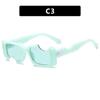 Gafas de sol cóncavas irregulares 2021 nuevas gafas de sol europeas y americanas con diseño de muesca gafas de sol para mujer de moda a prueba de rayos UV