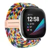 Adecuado para correa Fitbit Versa 4, Sense bucle tejido de nailon con cierre magnético de metal Versa 2