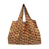 Bolsa de Compras Grande Capacidade Prática Espessada Dobrável Feminina para Supermercado Ecológica Atacado Casual Conveniente Bolsa de Ombro